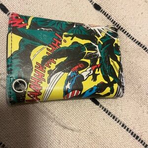 Vibrant Yellow and Green Key Holder with Abstract Design